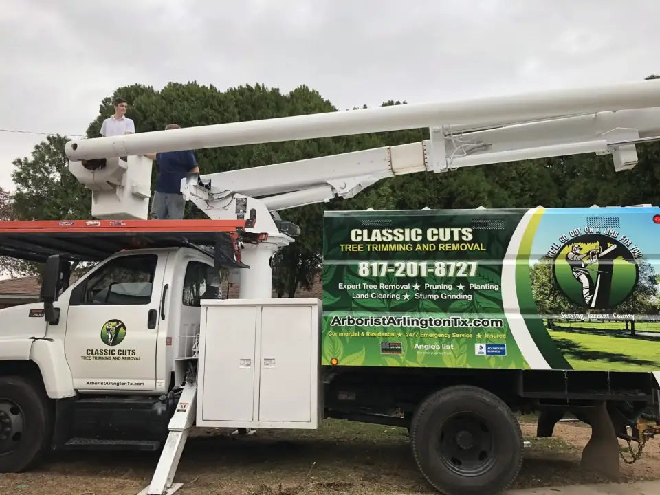 Classic Cut branded bucket truck